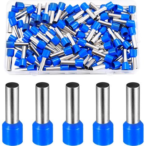 110 Pcs Embout de Cablage, Cosses de Embouts de Câbles Isolés Set, 16 mm² x 18 mm Embouts de Cablage Cosse électrique, Cosse a Sertir, Embout de Fil Electrique Connecteurs de Câble électrique(Bleus) (1/5)