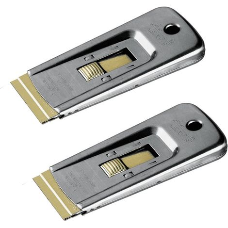 Stanley Razor Edge Scraper & 5 Blades STA028500 Perfect For Windows & Glass x2