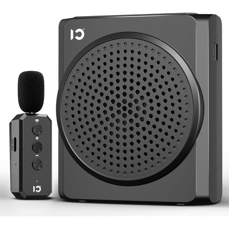 Amplificateur De Voix sans Fil Micro Cravate, Amplificateur Vocal Portable, Amplificateur de voix pour enseignant, Haut-Parleur de système avec Microphone enfichable (1/5)