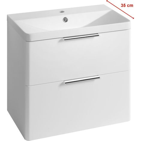 Meuble sous-vasque DENEB 60,5x55x34,5cm, blanc mat (1/5)