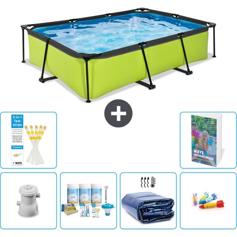 Exit Pool Rechteckig - 300x200x65 cm - 7-teilig S282