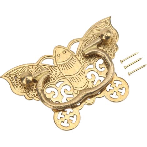 Poignée de meuble antique 92x60mm Style vintage Classique Forme de chauve-souris horizontale Poignées de tiroir en laiton pour armoires à chaussures (1/5)