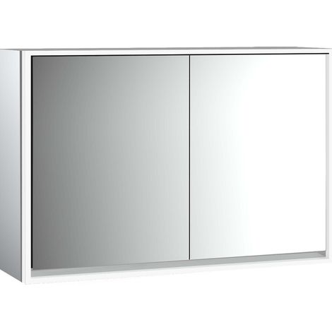 Armario con espejo iluminado emco loft, 1200 mm, 2 puertas, (1/5)