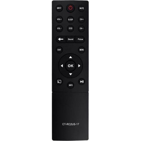 CT-RC2US-17 CTRC2US17 Remplacer la TéLéCommande pour Toshiba LED TV 55L621U 49L621U 43L621U 65L621U 55L421U 32L221U Smart TV (1/4)