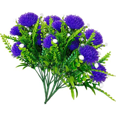 Bardusch-Lot de 4 pissenlits artificiels en plastique, décoration mariage/jardin/maison (1/4)