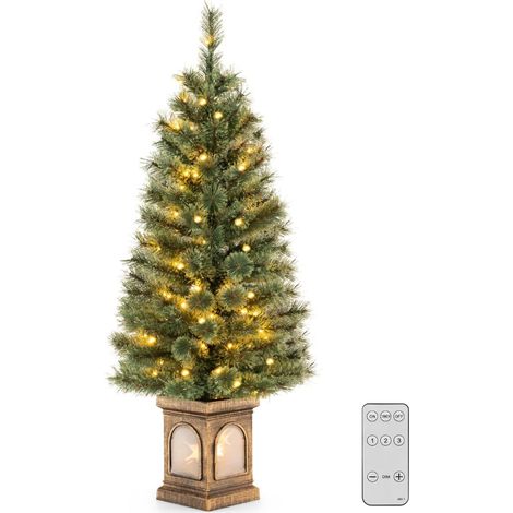 Albero di Natale artificiale preilluminato da 120 cm con timer