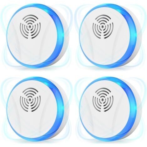 Repellente per zanzare a ultrasuoni, confezione da 4 per insetti, zanzare, formiche, topi, riduce le zanzare in casa (1/5)