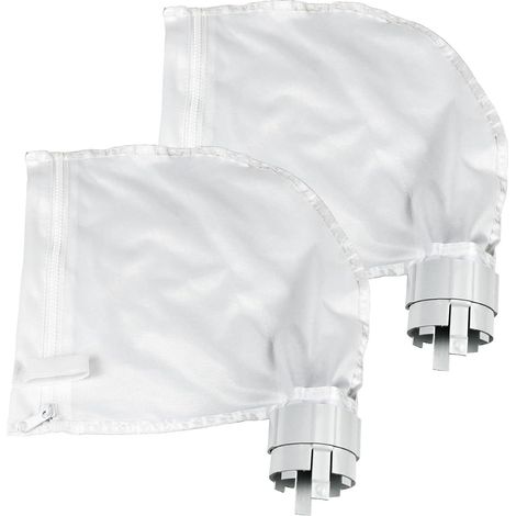 Lot de 2 Sacs Filtrants pour Nettoyeur de Piscine Convient pour Polaris360 et 380- Blanc (1/5)