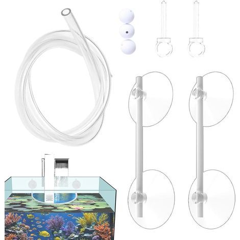 Schwimmring, Aquarium, Pflanzentrenner, Saugnäpfe, 60 cm Schlauch, Filterschutzzubehör (1/5)