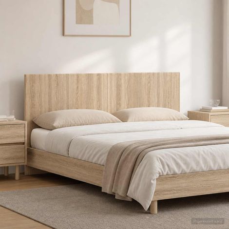 vidaXL Wall-Mounted Headboard BREDA Sonoma Oak Engineered Wood (1/5)