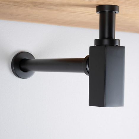 Siphon carré noir mat (1/5)