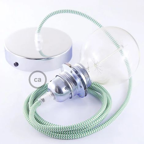 Elementos para crear lámpara Creative Cables rz06 zigzag verde blanco 20 cm (1/3)