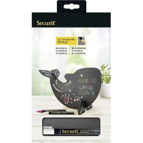 Ardoise noire 3D Baleine Securit (1/2)