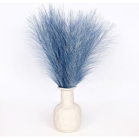 MINKUROW Erba Di Pampa Finta, 5 Steli 45cm/18'' Replica Di Erba Di Pampa Piccola Soffici Piume Di Canna Di Erba Pomposa Per Vaso Di Riempimento Composizione Di Fiori Soggiorno Cucina Ufficio Matrimoni (1/4)