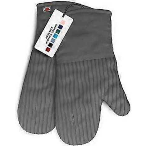 Gants de cuisine, lot de 2, résistance optimale à la chaleur, poches matelassées épaisses, bandes de silicone antidérapantes pour une meilleure adhérence, faciles à laver et à ranger. (1/5)