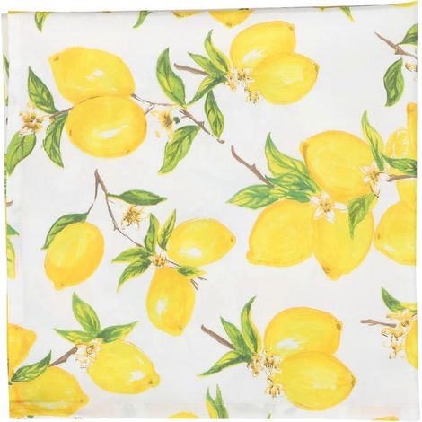 Nappe décorative à motif citron, imprimée numériquement avec soin. (1/5)