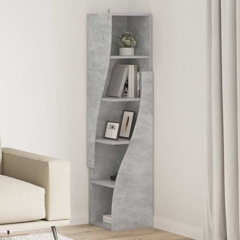 Corner Cabinet 32x32x140cm Engineered Wood Concrete Grey vidaXL