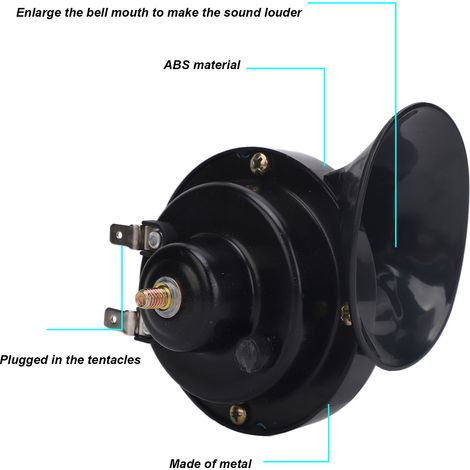 Kit de bocina UTV de 12 V con relé y control - Adecuado para Polaris Ranger RZR, RZR XP 1000, General, Ranger Black (1/5)