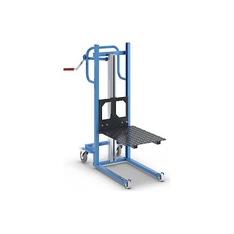 Elevador de material  con plataforma  con ruedas de carga (1/5)