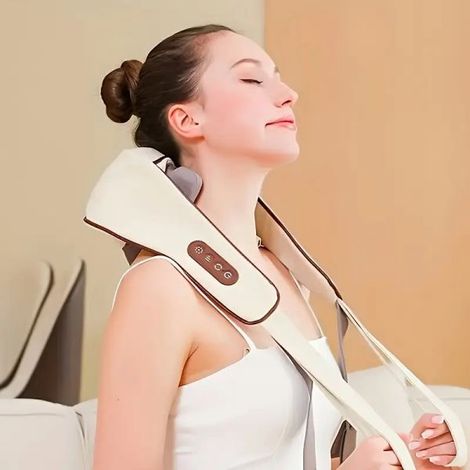 Massaggiatore Shiatsu cervicale collo gambe glutei schiena termico Ricaricabile