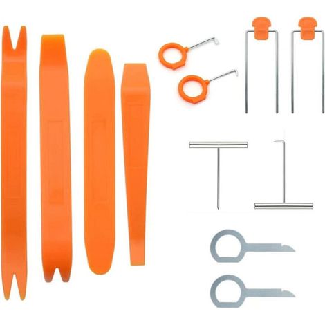 Kit 10pcs Outils Pour Démontage Et Démontage Des Panneaux De Voiture, Autoradio, Tableau De Bord Et Porte (1/5)