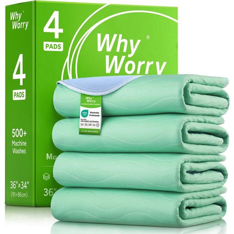 Waterproof Mattress Protector 86 x 91 cm, Absorbent Mattress Cover for Incontinence, Machine Washable Bed Mat, Reusable Protection for Adult (1/5)