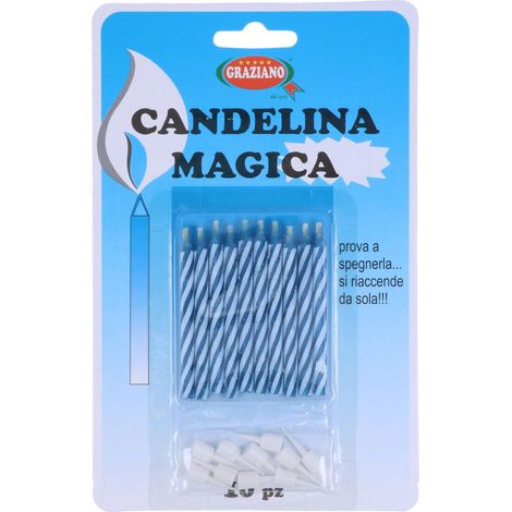 Bougie magique bleu ciel 10 pièces (1/4)
