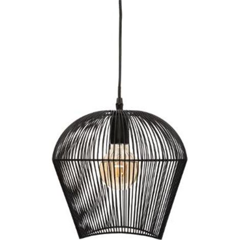Lampe Suspension en Métal "Jena" 25cm Noir (1/3)