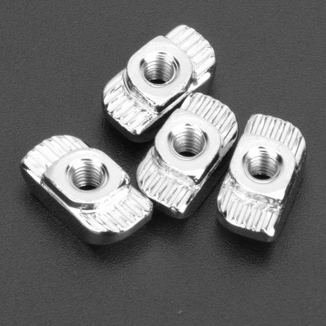 100 T-Muttern nach europäischer Norm, 30 Gleitmuttern mit T-Gewinde für Aluminiumprofile, M4 (1/5)