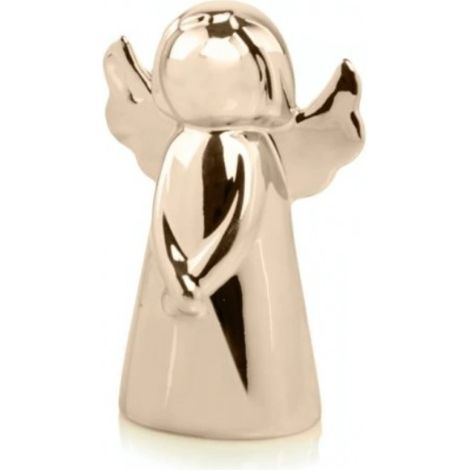 Figurine de Noël en céramique, ange doré, 15 cm