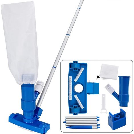 Set de Nettoyage de Piscine Aspiration Sol récipient de Collecte déchet Tige Variable Extensible, Nettoyage Entretien Piscine (1/5)