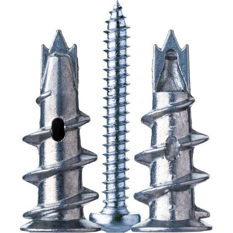 Beijiyi – Chevilles métalliques pour béton et plaques de plâtre – Lot de 100 pièces avec vis – Résistantes à l'oxydation – Fixation rapide et facile (1/5)