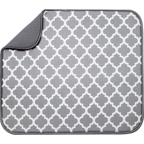 Serviette De Sechage En Microfibre - Absorbante Reversible Pour Cuisine - Protection Plan De Travail - 60 X 40 Cm - 1 Piece (1/5)
