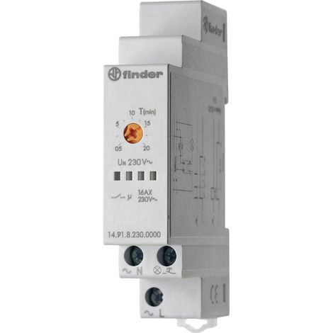 Finder 14.91.8.230.0000 Relè temporizzatore luci scale Guida DIN 230 V/AC