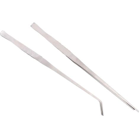 Set of 2 curved stainless steel clips, 48 cm long, for aquatic plants and plants (1/5)