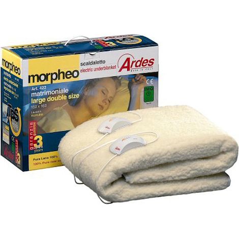 Ardes FC-0422 Riscaldaletto elettrico 120W Lana Bianco Coperta Matrimoniale (1/4)