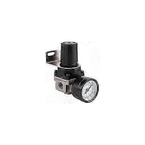 Einstellbarer Luftdruckregler mit Manometer, 1/4"-Ventil aus Aluminiumlegierung für Kompressoren, inklusive Halterung (1/5)