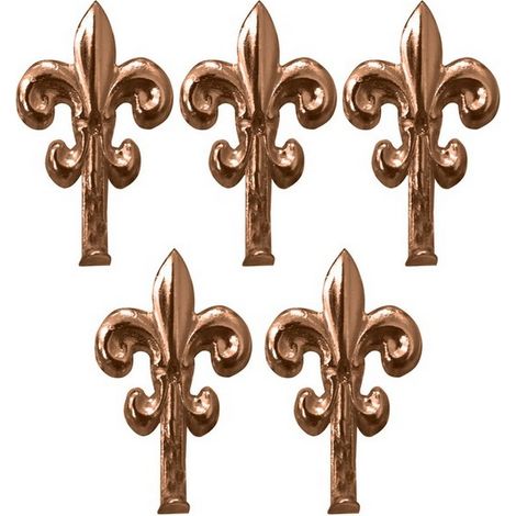 20CF GANCETTO PER QUADRI GIGLIO 5 PZ.    mm. 48 - Bronzato