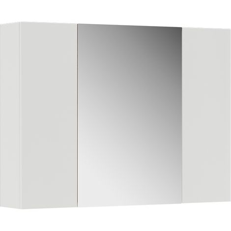 Badspiegelschrank Leopold, Weiß, 80 x 59.2 cm mit Regalen, Vicco