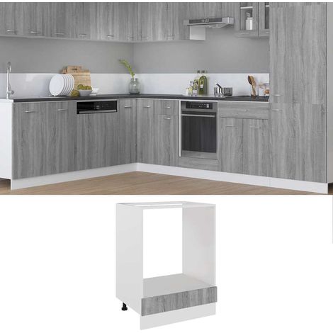 Herdumbauschrank Lyon Grau Sonoma 60x46x81,5 cm Holzwerkstoff