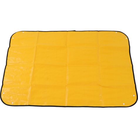 Tapis de rempotage anti-humidité pliable 75x100cm, Grande surface intérieure pour cactus et plantes, rangement propre terrasse jardin, PE orange 1 pièce (1/5)