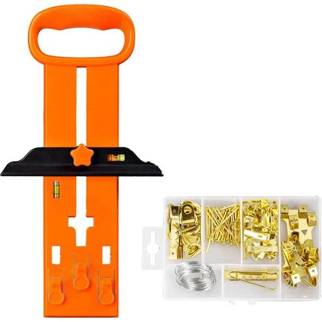 Picture frame hanging tool, picture hanging kit, frame level measuring tool to mark position, wall hanging accessories and level tools (1/5)