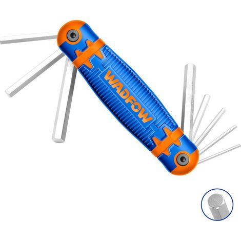 Set di chiavi a brugola WADFOW da 8 pezzi, acciaio Cr-V, misure da 1,5 mm a 8 mm
