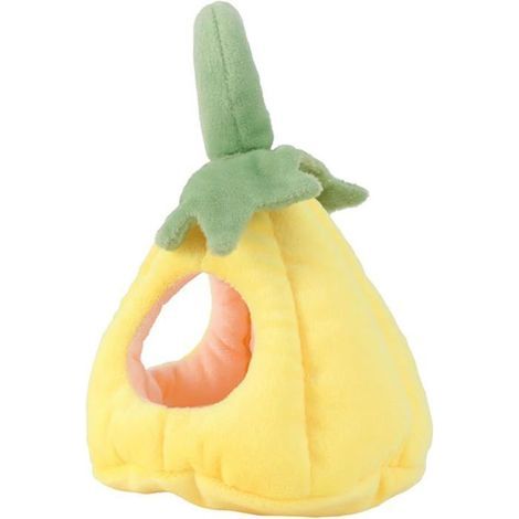 Cozy Plush Pumpkin Hamster Nest - Warm, Secure Cartoon Bed for Small Pets, Perfect Winter Comfort