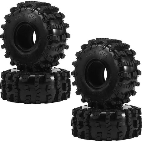 4 pneus en caoutchouc de 150 mm (2,2 pouces) pour voitures RC crawler 1/10 (Axial Wraith SCX10, Capra, TRX4 T). (1/5)