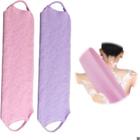 Lot de 2 gants de toilette exfoliants pour le dos avec corde extensible,structure de massage,parfait pour la douche et enlever - fy (1/4)