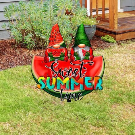 BUNTHAUS Diorama melon d'eau gnome acrylique extérieur patio sol bouchons, décoration de modélisation murale pour patio extérieur décoration de jardin de ferme (1/5)