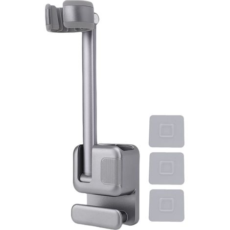 Supporto per asciugacapelli, senza bisogno di forare, montaggio a parete, organizer per bagno e camera da letto. (1/5)