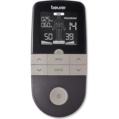Electrostimulation Beurer EM1R Relief + TENS/EMS Gris anthracite