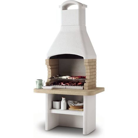 barbecue a carbonella palazzetti "tenerife 2" 110x77x238 cm